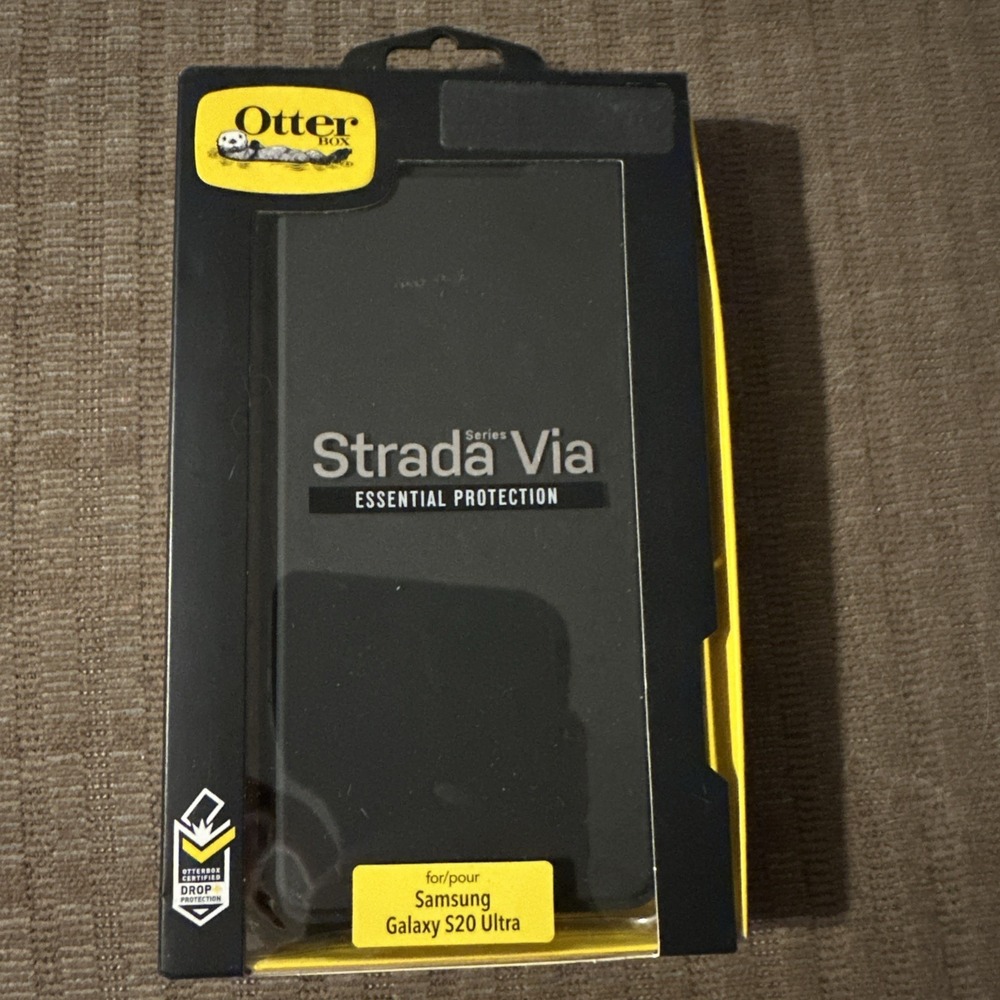 OtterBox STRADA VIA Series FOLIO for Samsung Galaxy S20 Ultra - Black / 77-64236